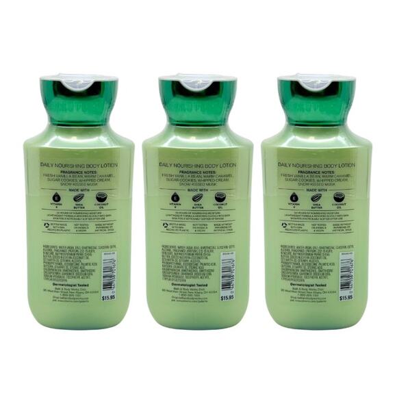 Bath & Body Works VANILLA BEAN NOEL Body Lotion Pack of 3 (2023 Edition) - Picture 3 of 4
